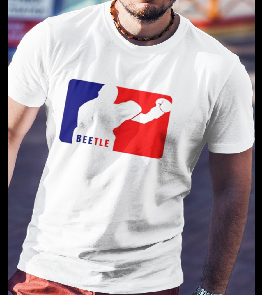 Beetle Boxing Silhouette In Red And Blue NBA T-Shirt