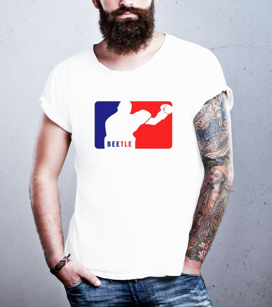 Beetle Boxing Silhouette In Red And Blue NBA T-Shirt