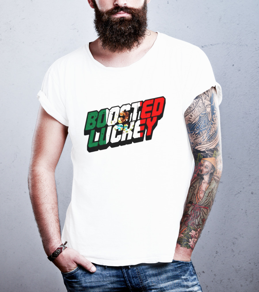 Boosted Luckey Mexico Mexican Flag Colors Eagle Emblem T-Shirt