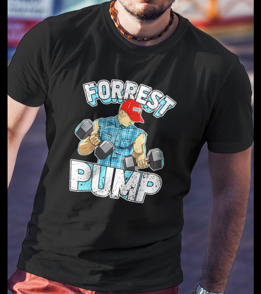 Forrest Pump Weightlifting Dumbbells Muscle Builder T-Shirt