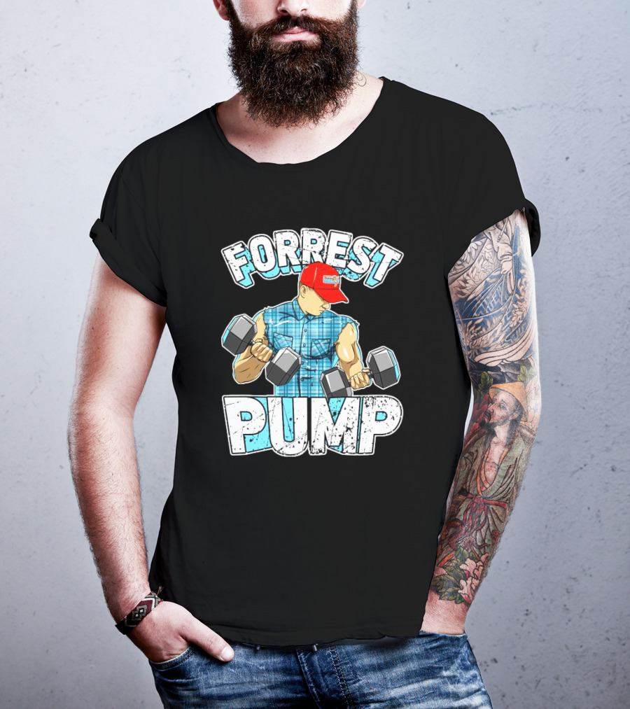 Forrest Pump Weightlifting Dumbbells Muscle Builder T-Shirt