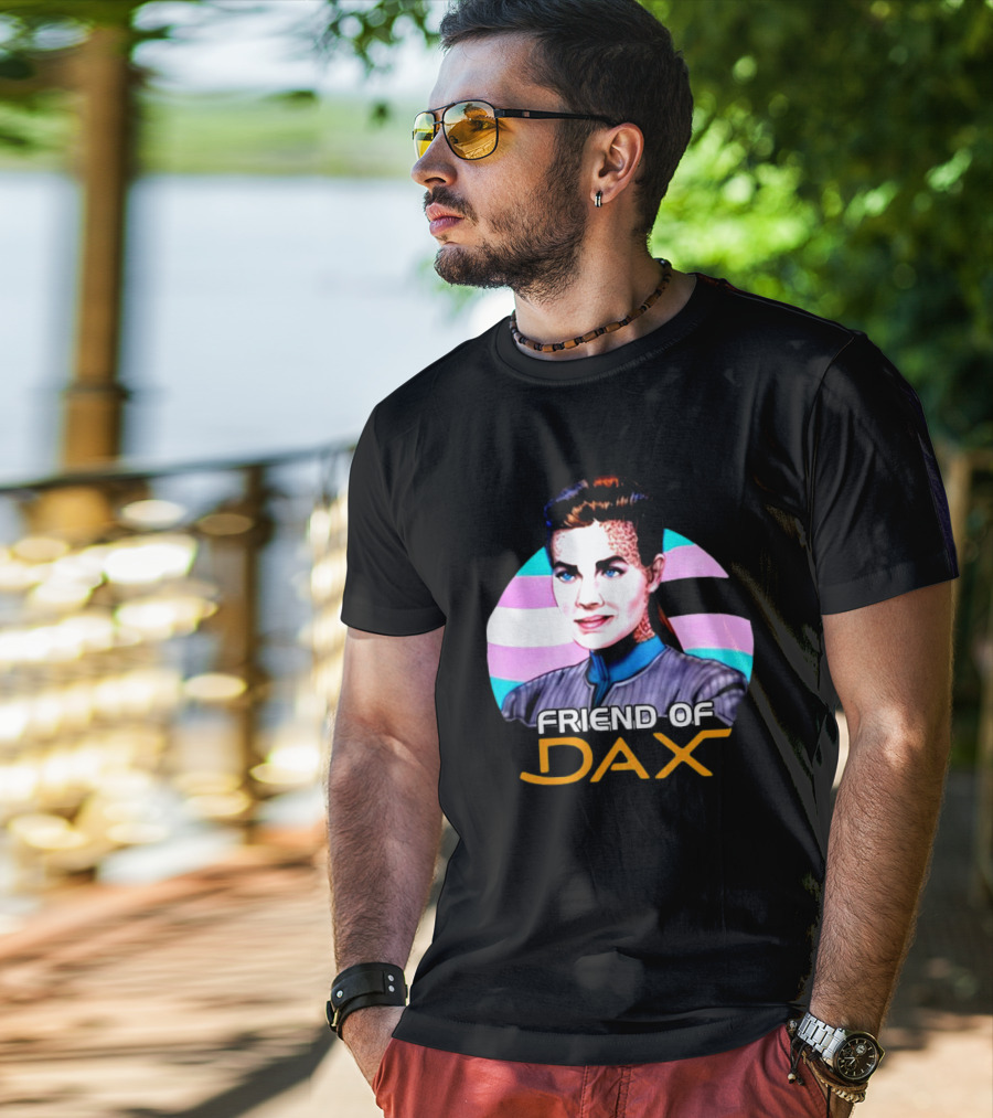 Friend Of Dax Star Trek Trans Pride Background T-Shirt