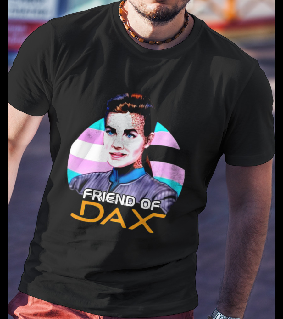 Friend Of Dax Star Trek Trans Pride Background T-Shirt