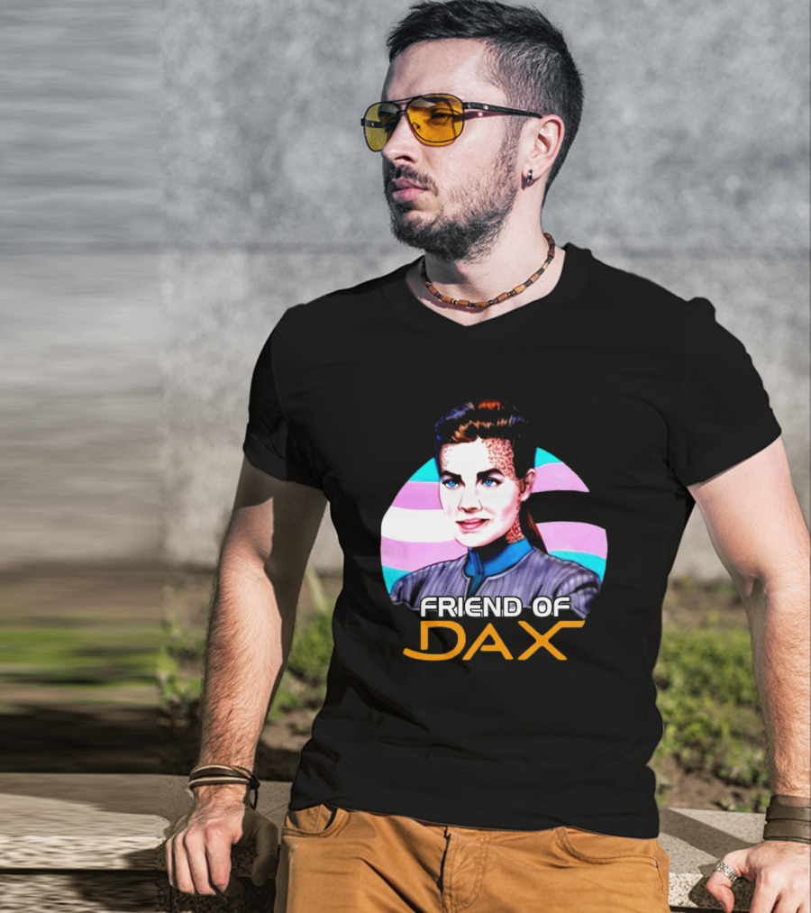 Friend Of Dax Star Trek Trans Pride Background T-Shirt