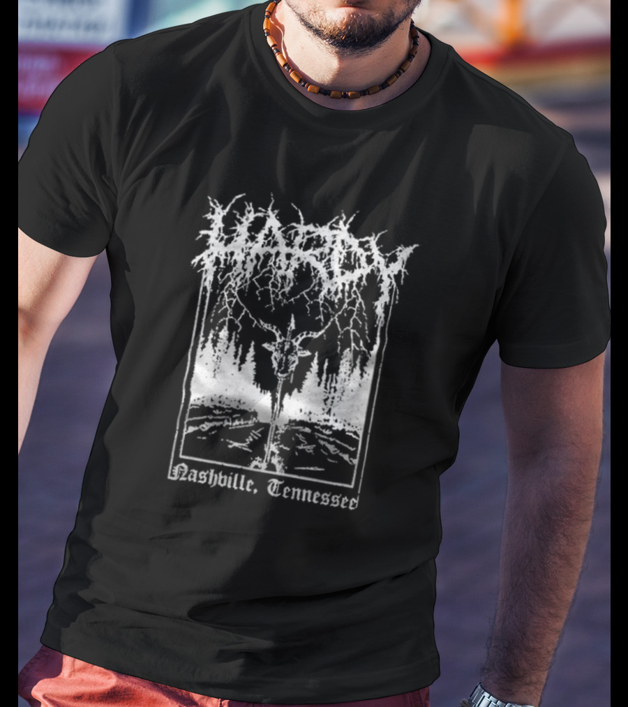 HARDY Nashville Tennessee Metal Forest Stag T-Shirt