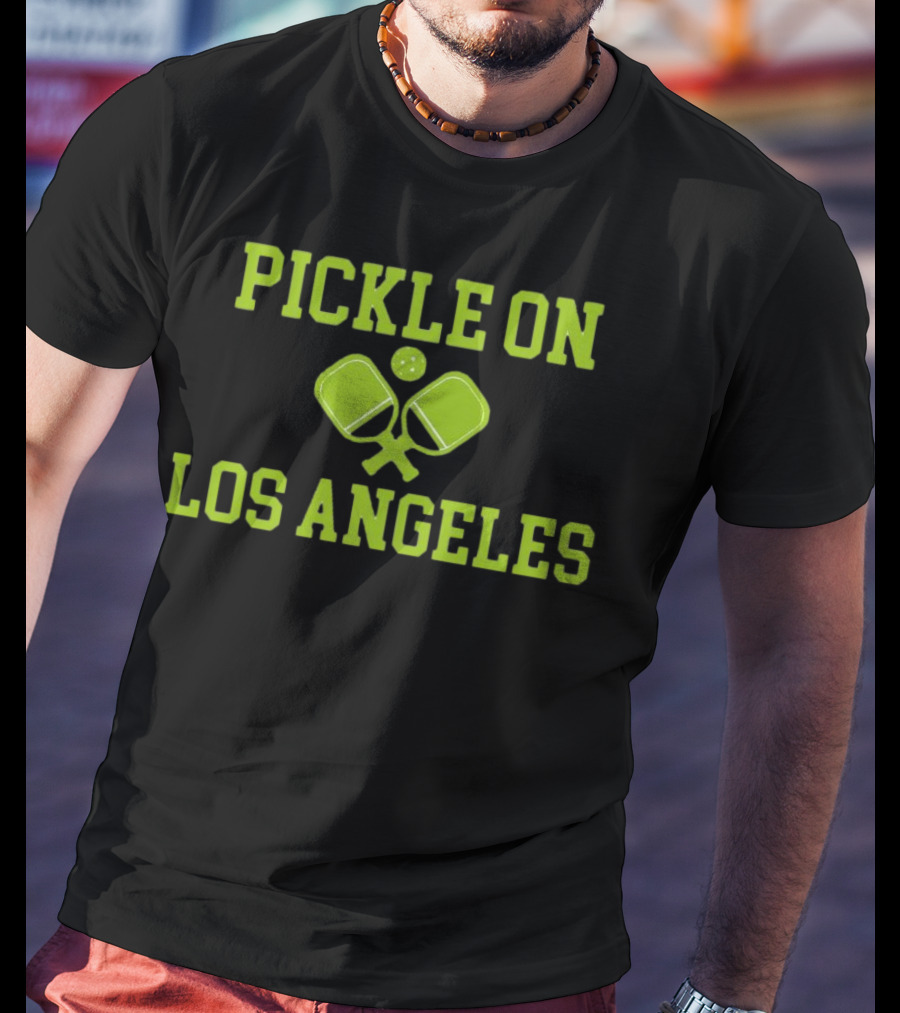Pickle On Los Angeles Paddle Ball T-Shirt