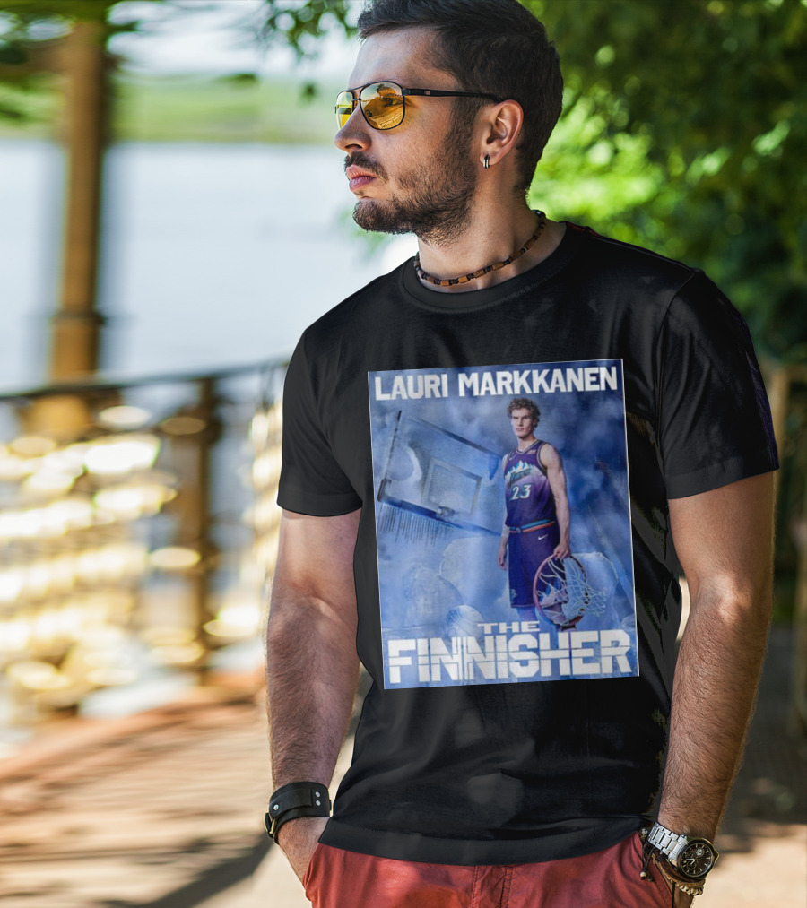 Lauri Markkanen The Finisher Basketball Ice Blue T-Shirt