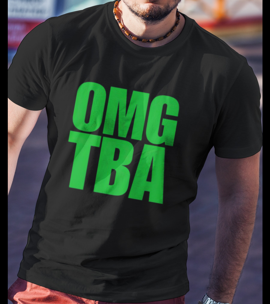 OMG TBA Bold Green Text T-Shirt