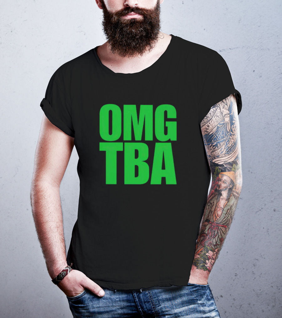 OMG TBA Bold Green Text T-Shirt