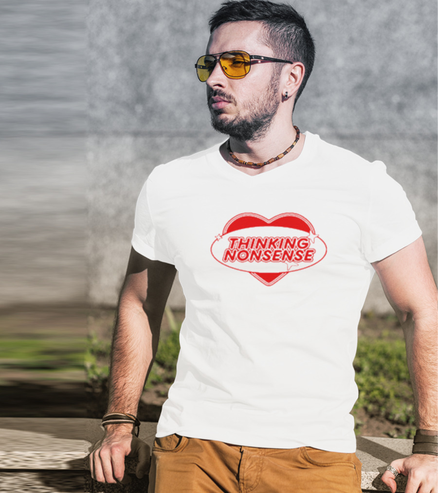 Thinking Nonsense Red Heart Star T-Shirt