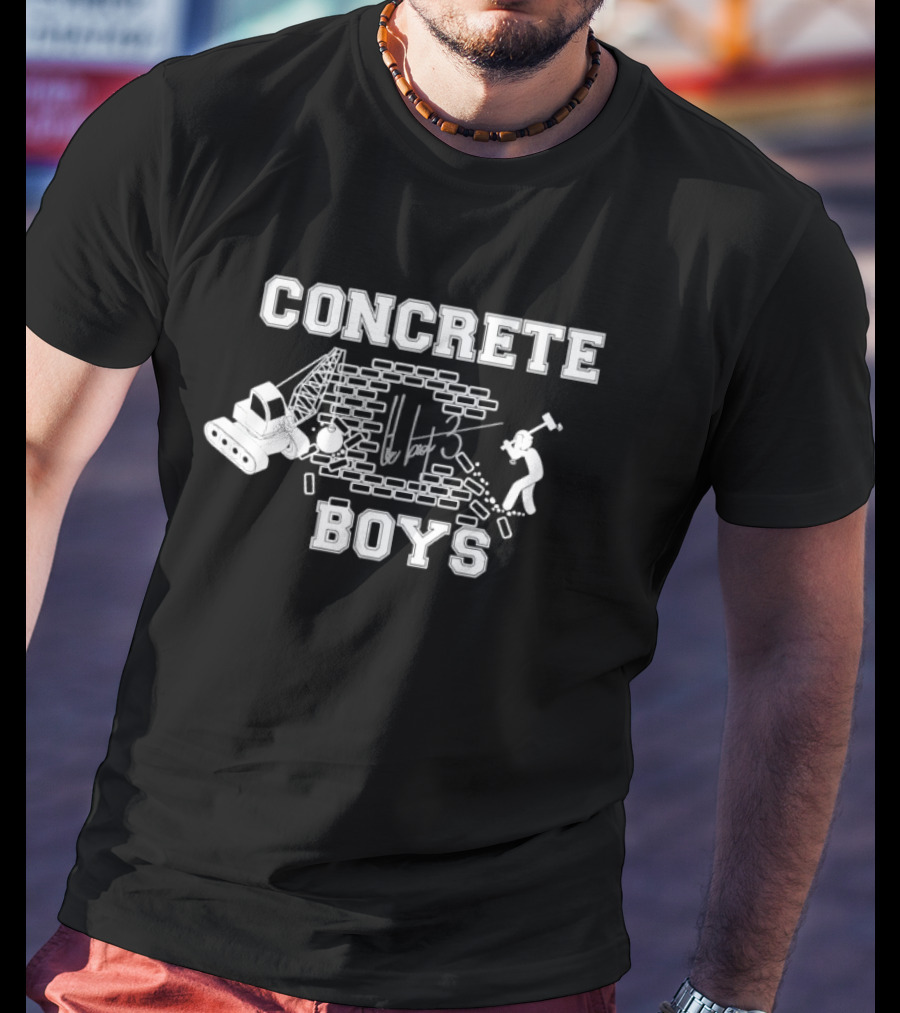 Concrete Boys Lil Yachty Brick Wall Crane Worker T-Shirt