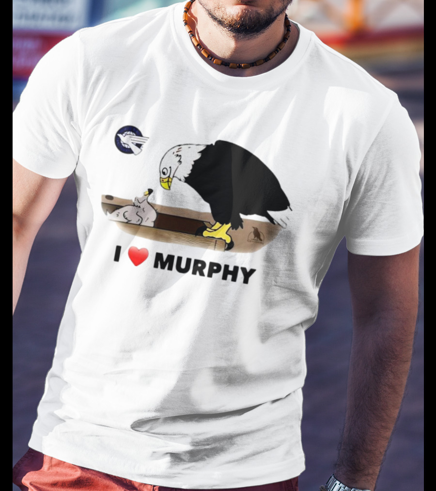 Eagle I Love Murphy Heart Symbol With Nest And Stork T-Shirt