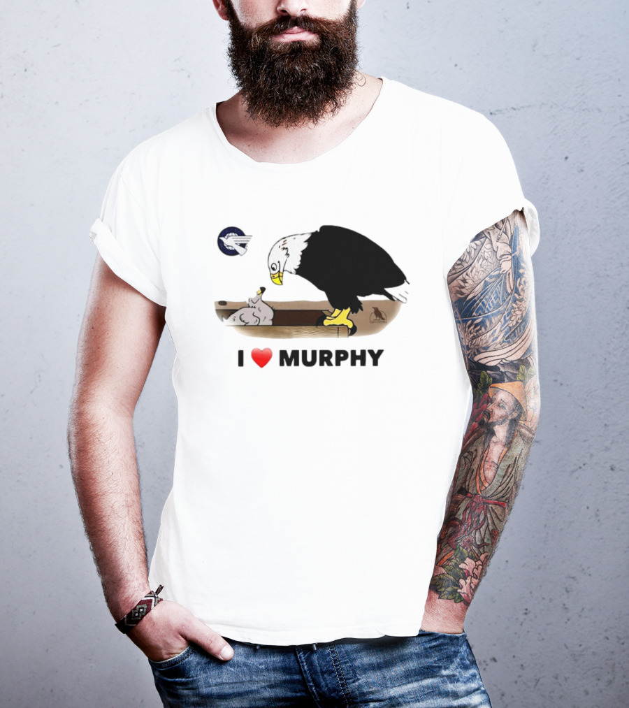 Eagle I Love Murphy Heart Symbol With Nest And Stork T-Shirt
