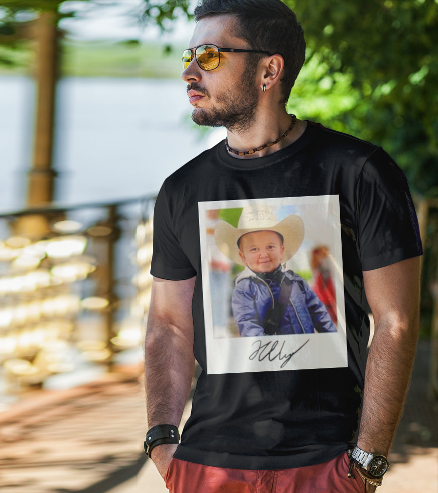 Hasbulla Magomedov Cowboy Polaroid Signature Image T-Shirt