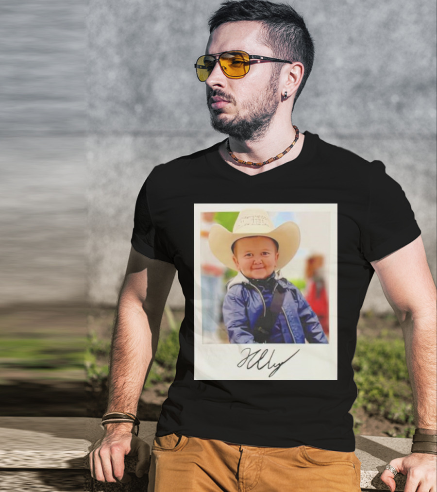 Hasbulla Magomedov Cowboy Polaroid Signature Image T-Shirt