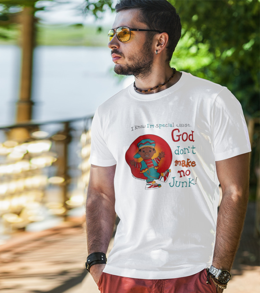 I Know I'm Special Cause God Don't Make No Junk Red And Blue Outfit Character T-Shirt
