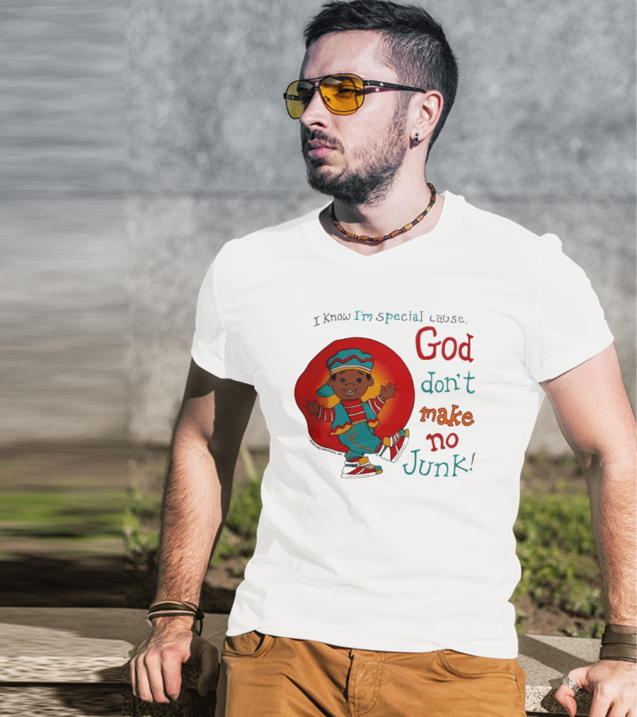 I Know I'm Special Cause God Don't Make No Junk Red And Blue Outfit Character T-Shirt