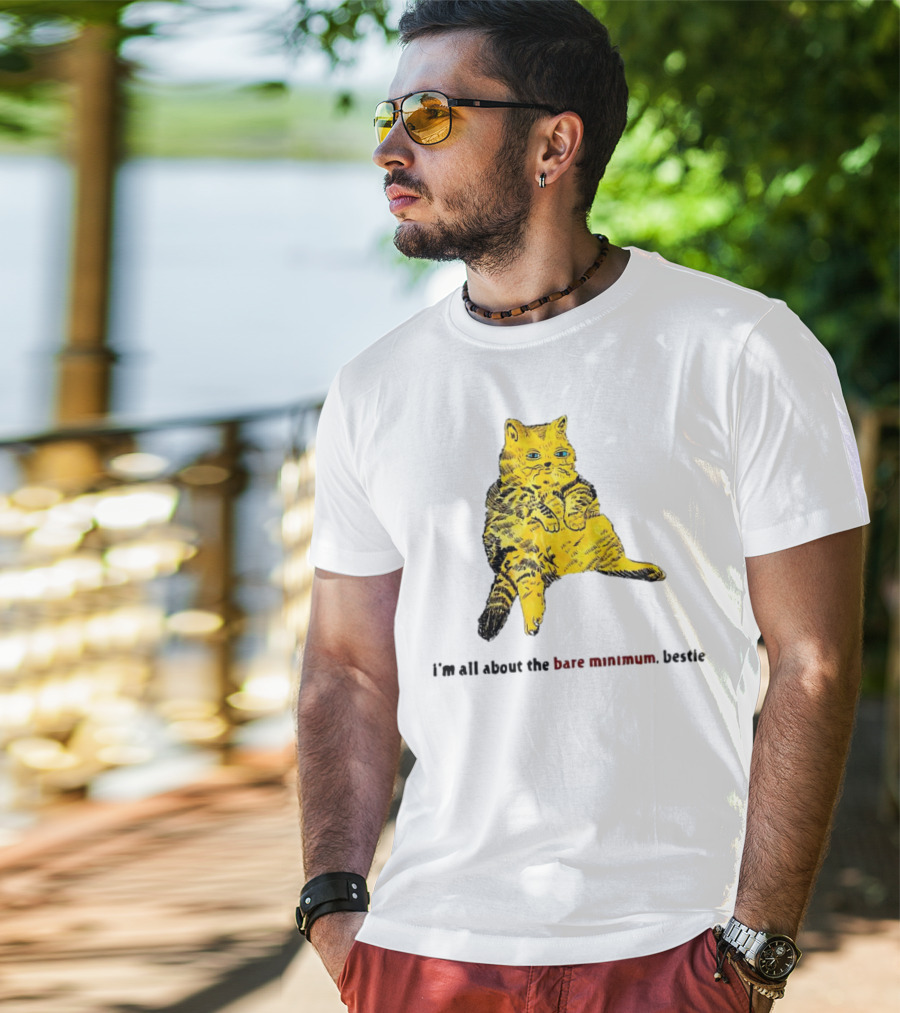Lazy Cat I'm All About The Bare Minimum Bestie T-Shirt