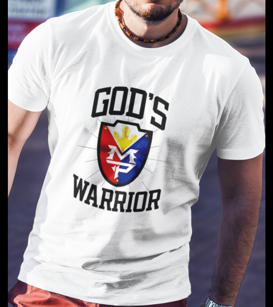 God’s Warrior Manny Pacquiao Filipino Pride Shield T-Shirt