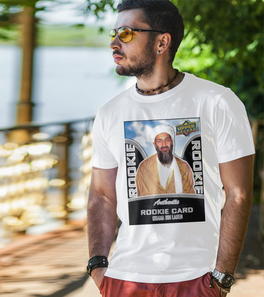 Authentic Upper Decker Rookie Card Osama Bin Laden T-Shirt