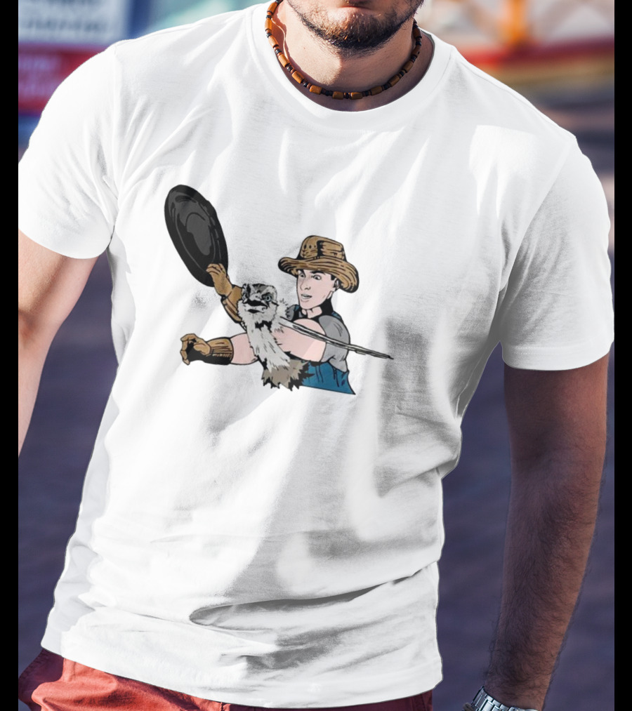 Urban Rescue Ranch Cowboy Kevin Smack With Raccoon Companion T-Shirt