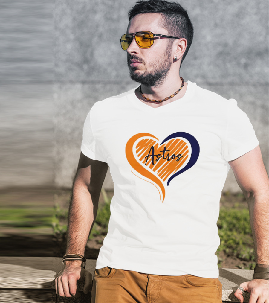 Houston Astros Heart T-Shirt