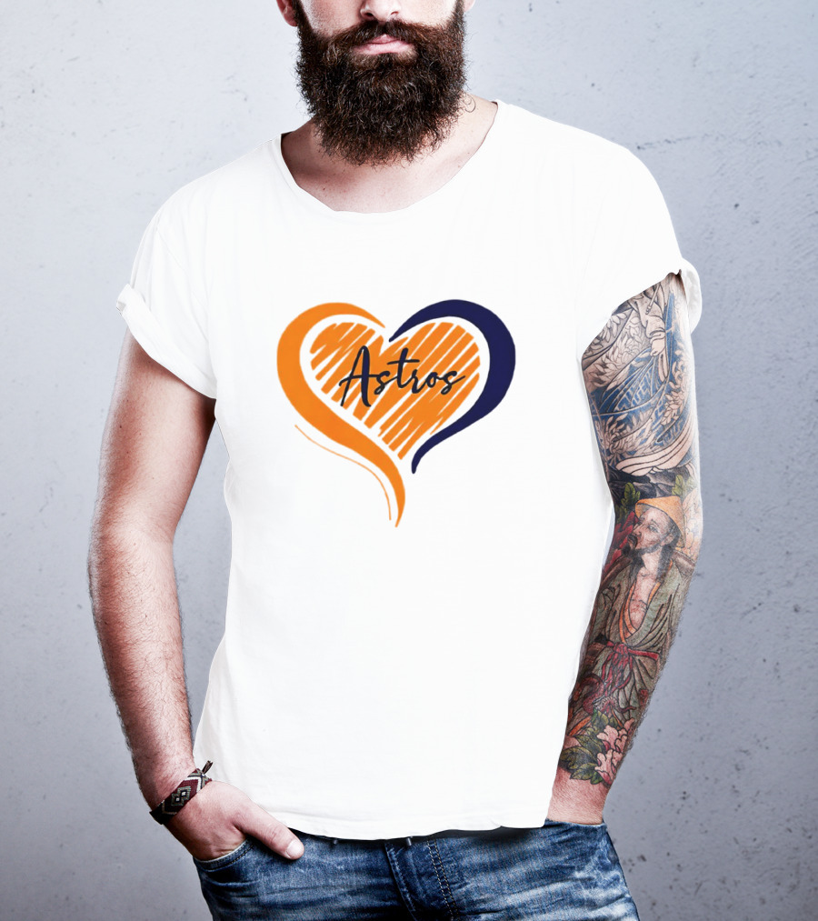 Houston Astros Heart T-Shirt