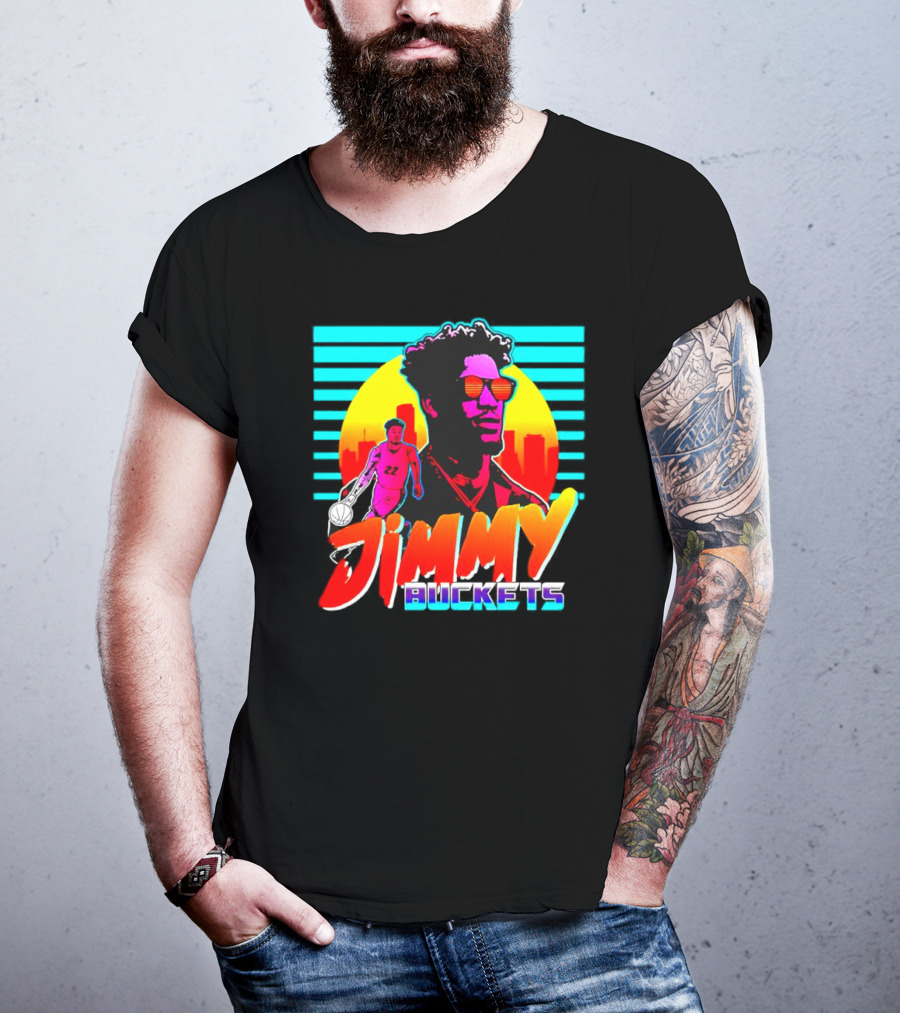 Jimmy Buckets Retro Neon Basketball Player T-Shirt