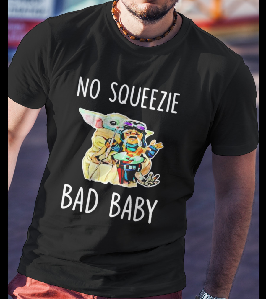 No Squeezie Bad Baby Yoda And Baby Babu Frik T-Shirt