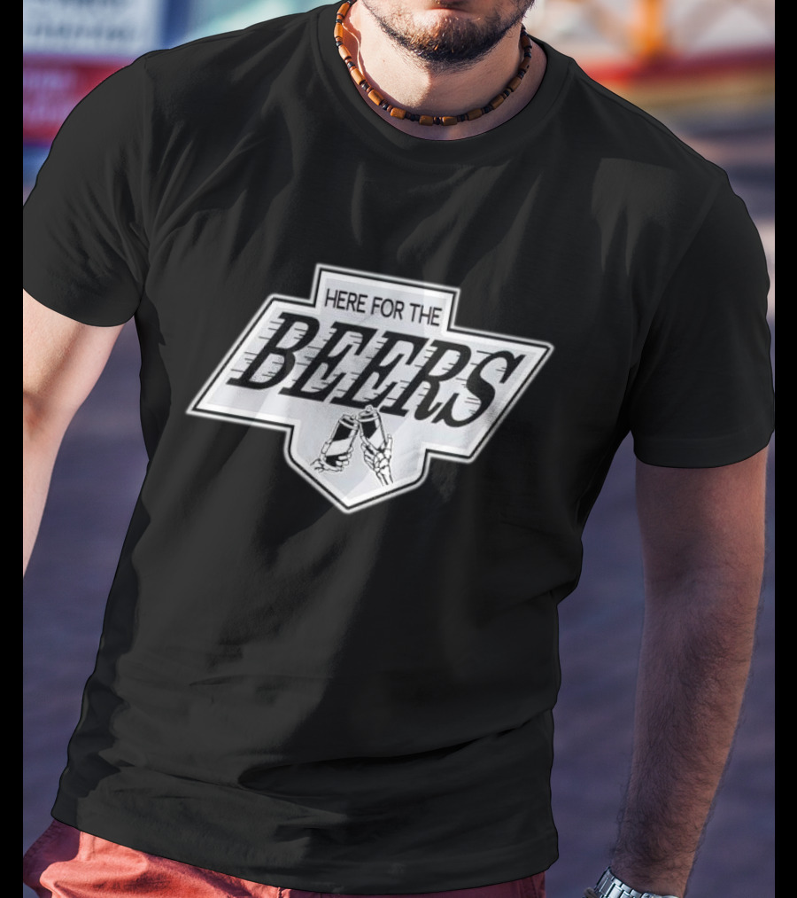 Here For The Beers Cheers Clinking Glasses T-Shirt
