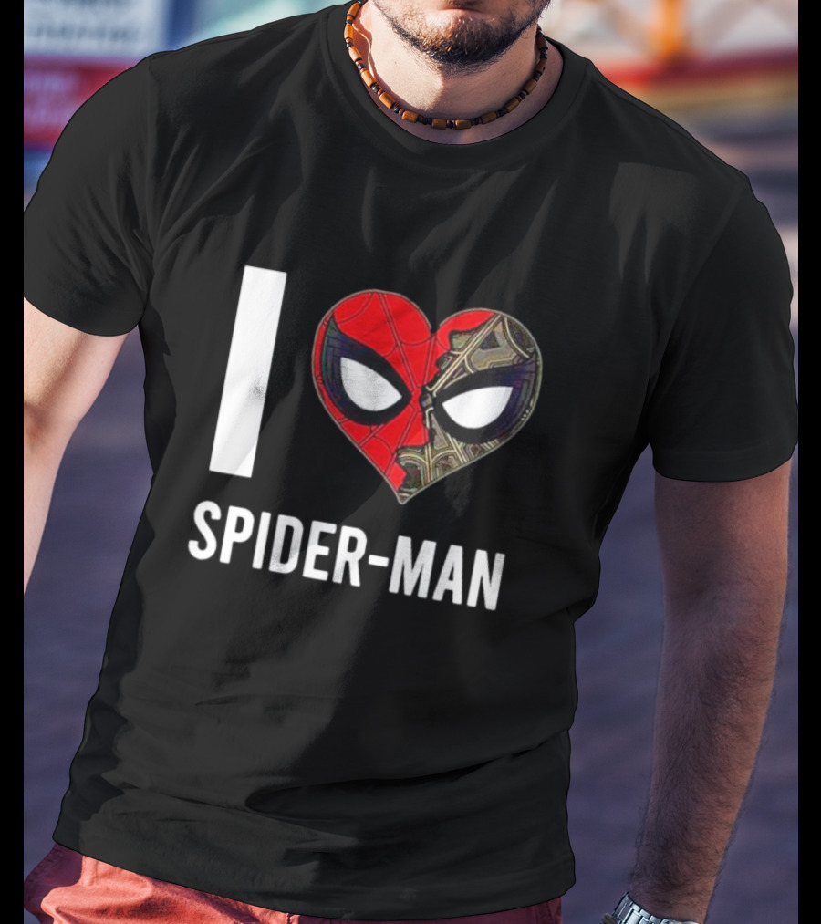 I Heart Spider-Man With Mask T-Shirt