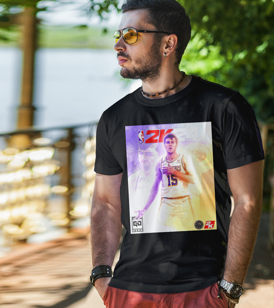 Austin Reaves 2K24 Los Angeles Lakers NBA Basketball Cover Edition T-Shirt