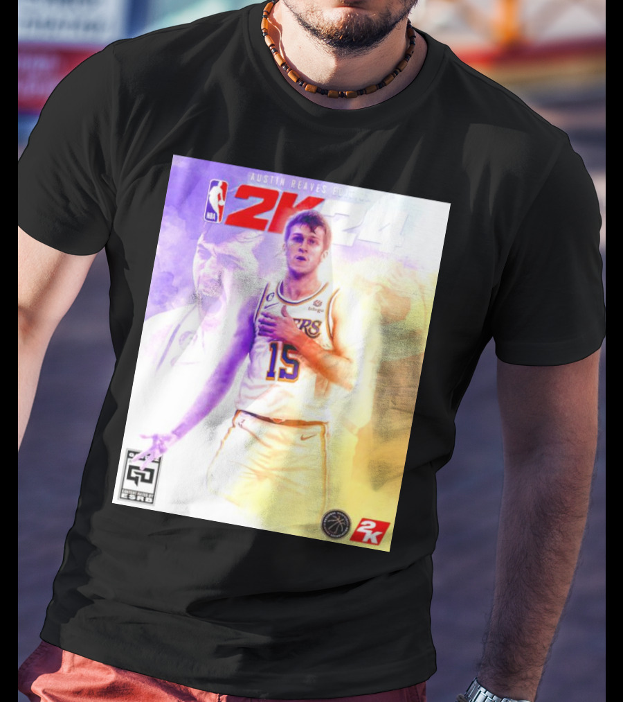 Austin Reaves 2K24 Los Angeles Lakers NBA Basketball Cover Edition T-Shirt