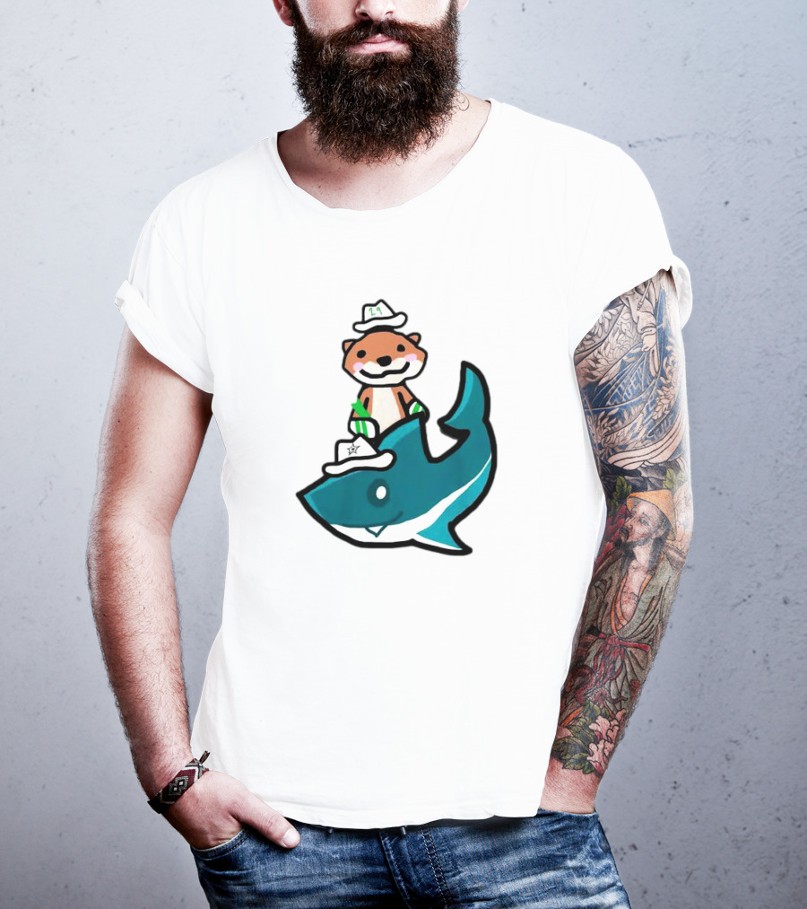 Dallas Stars San Jose Sharks Otter On Shark T-Shirt