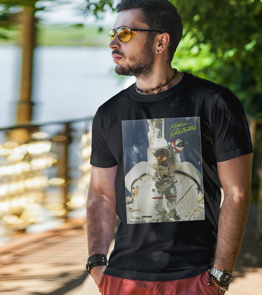 Harlem Globetrotters Astronaut Space Basketball Adventure T-Shirt