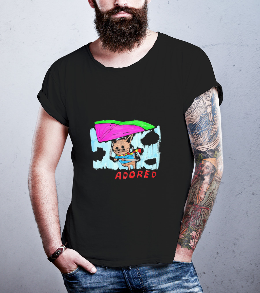 I'm Only In The Mood To Be Adored Cat With Kite And Scarf T-Shirt