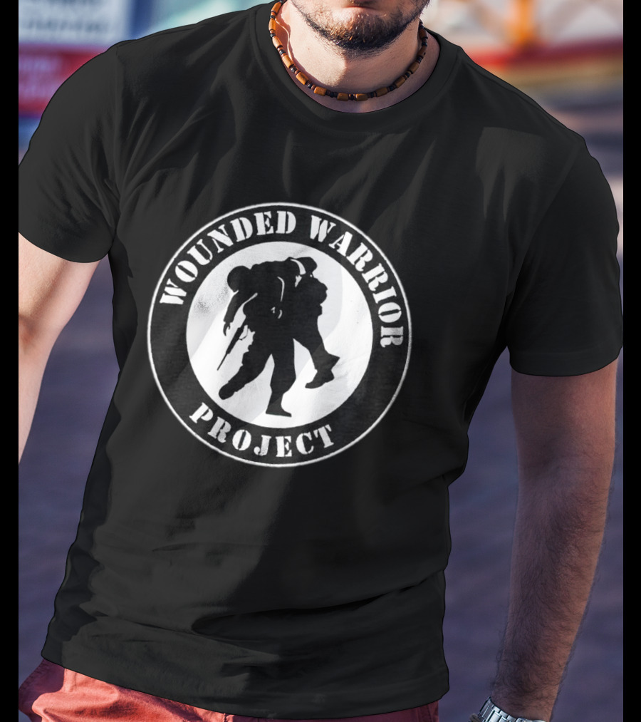 Wounded Warrior Project Logo Carrying Soldier T-Shirt