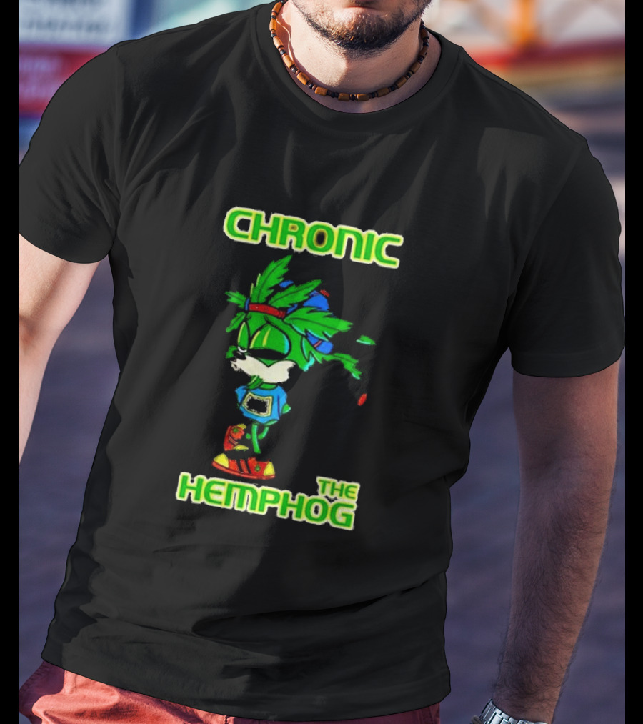 Chronic The Hemphog Weed Parody With Leafy Character T-Shirt
