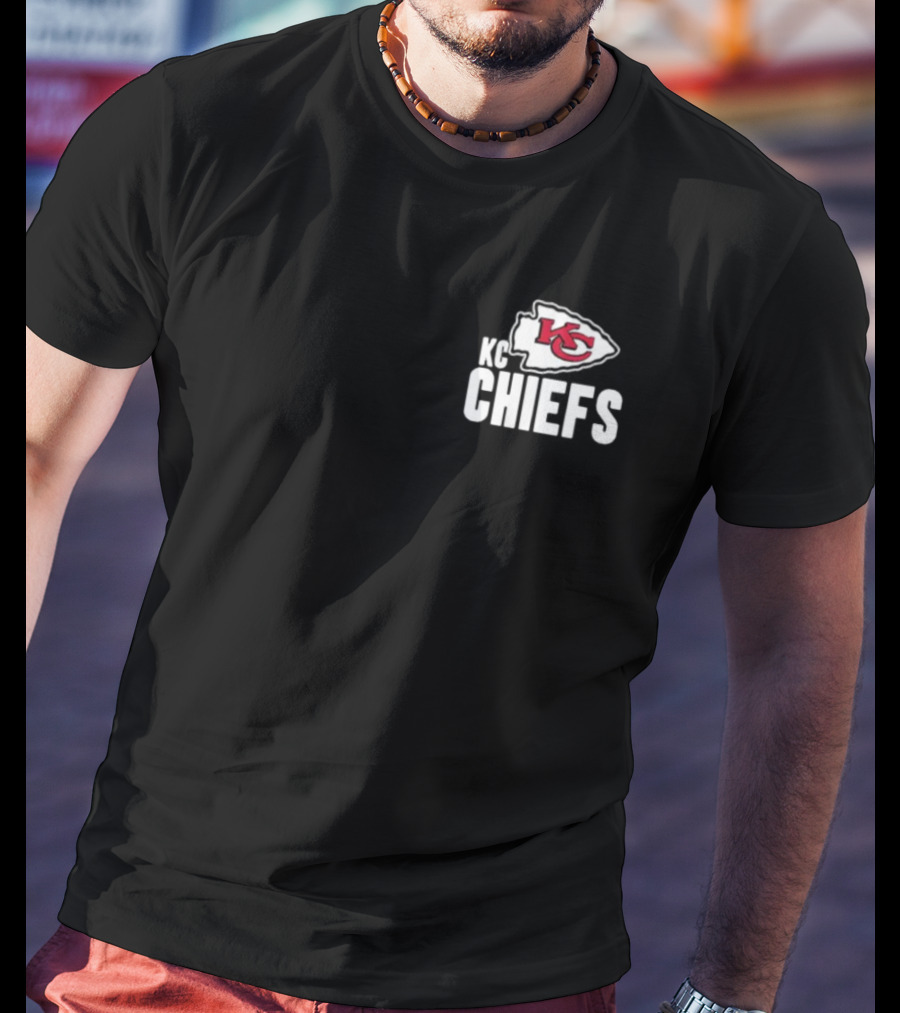 Kansas City Chiefs Anthracite Blitz Essential KC Chiefs Kingdom NFL T-Shirt