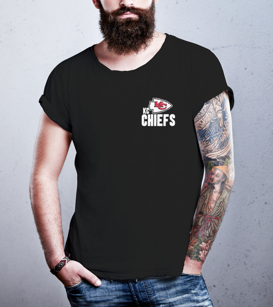 Kansas City Chiefs Anthracite Blitz Essential KC Chiefs Kingdom NFL T-Shirt