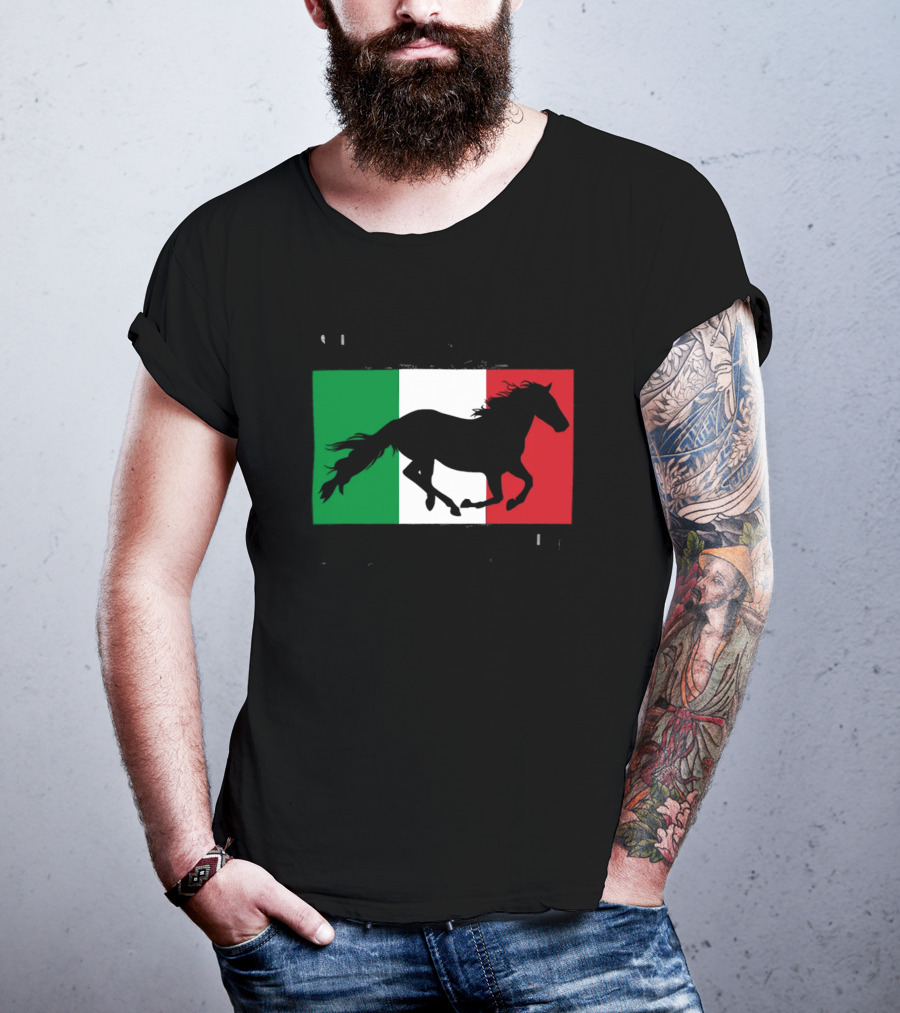 Save A Stallion Ride An Italian Italy Flag Stallion T-Shirt
