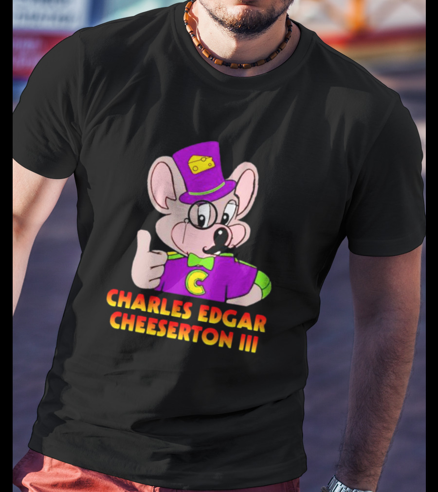 Ted Lasso Charles Edgar Cheeserton III Mouse With Purple Hat And Cheese T-Shirt