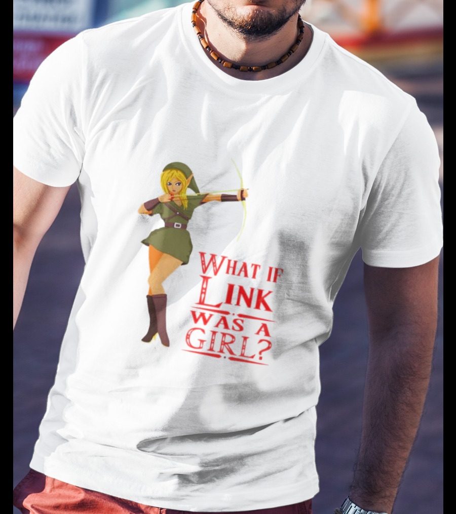 The Legend Of Zelda What If Link Was A Girl Bow And Arrow Pose T-Shirt