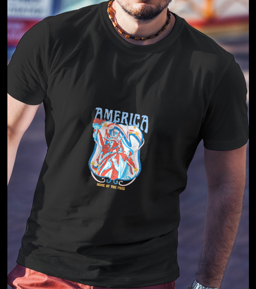 America Home Of The Free Statue Of Liberty MAGA T-Shirt
