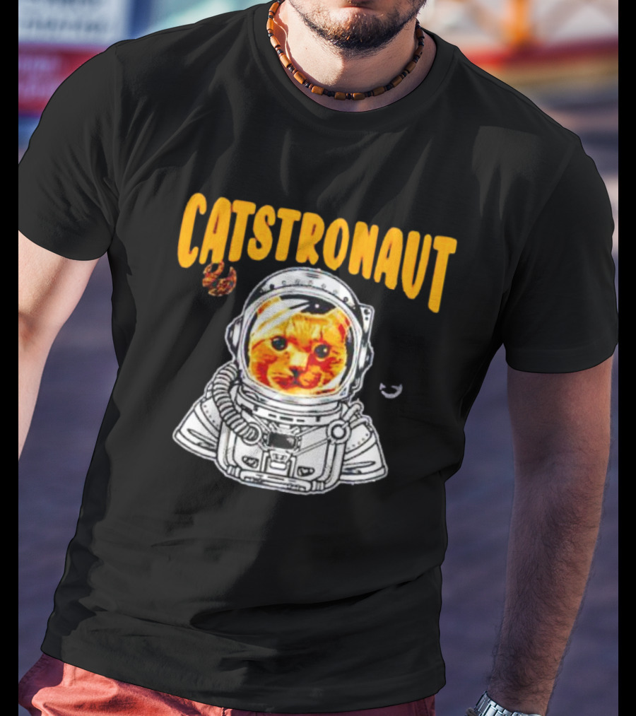 Catstronaut Funny Space Cat In Astronaut Suit T-Shirt
