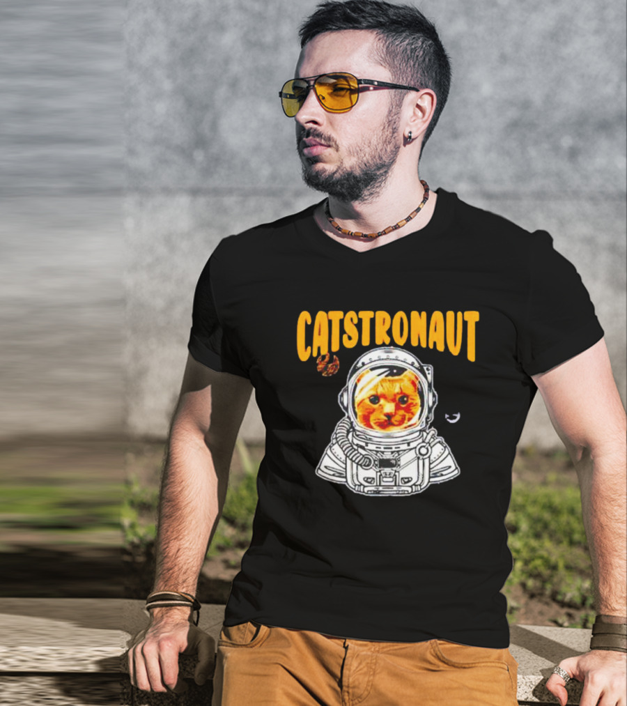 Catstronaut Funny Space Cat In Astronaut Suit T-Shirt