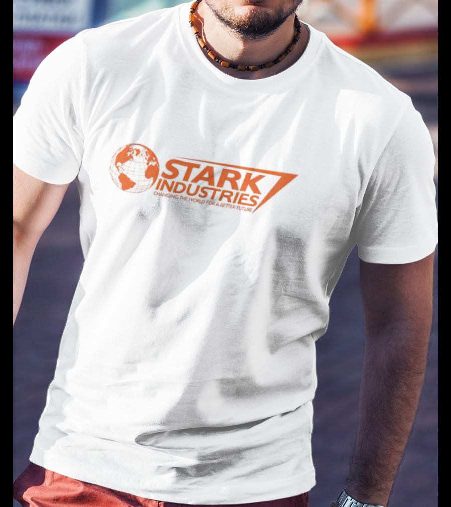 Stark Industries Changing The World For A Better Future Logo With Earth T-Shirt