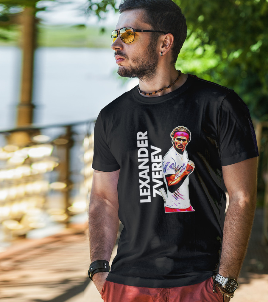 Alexander Zverev Tennis Player Vibrant Action Image T-Shirt