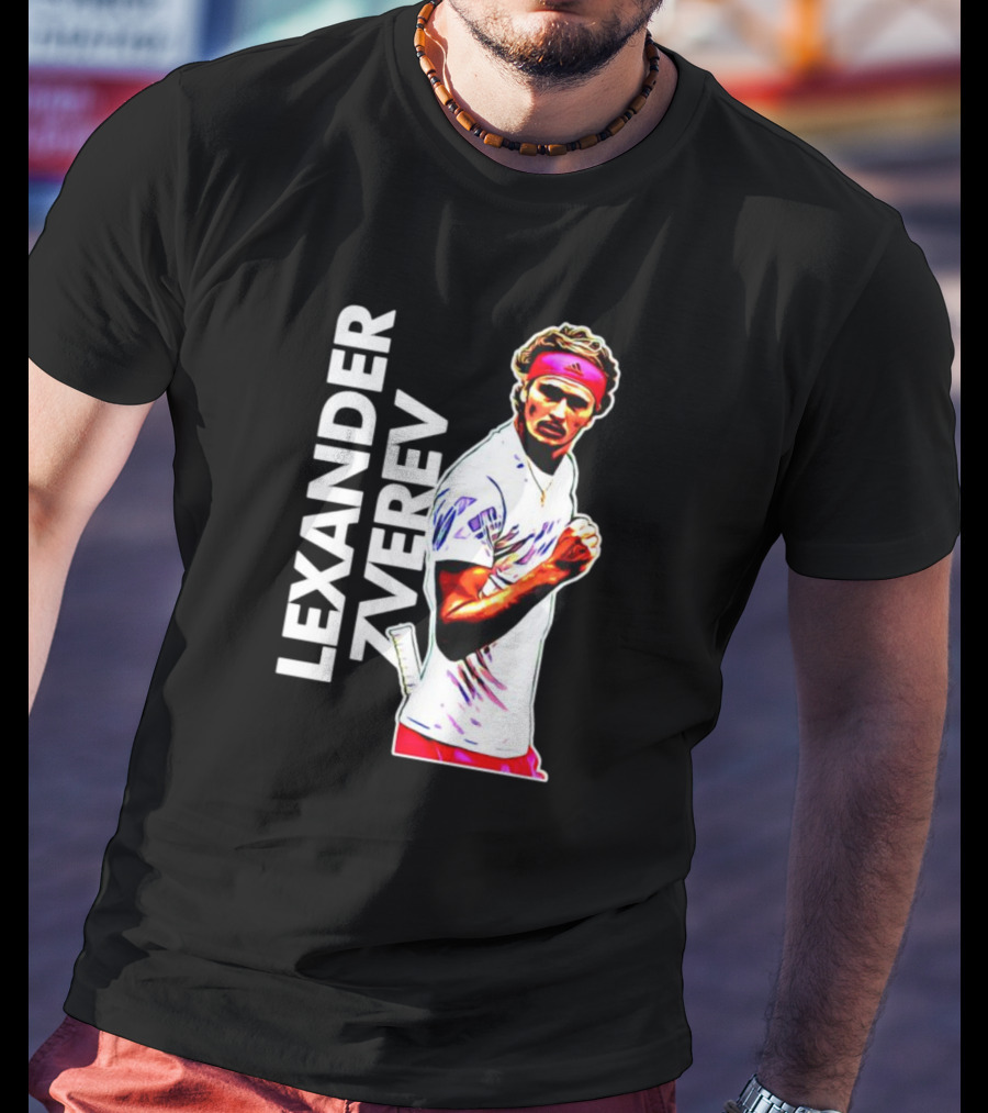 Alexander Zverev Tennis Player Vibrant Action Image T-Shirt