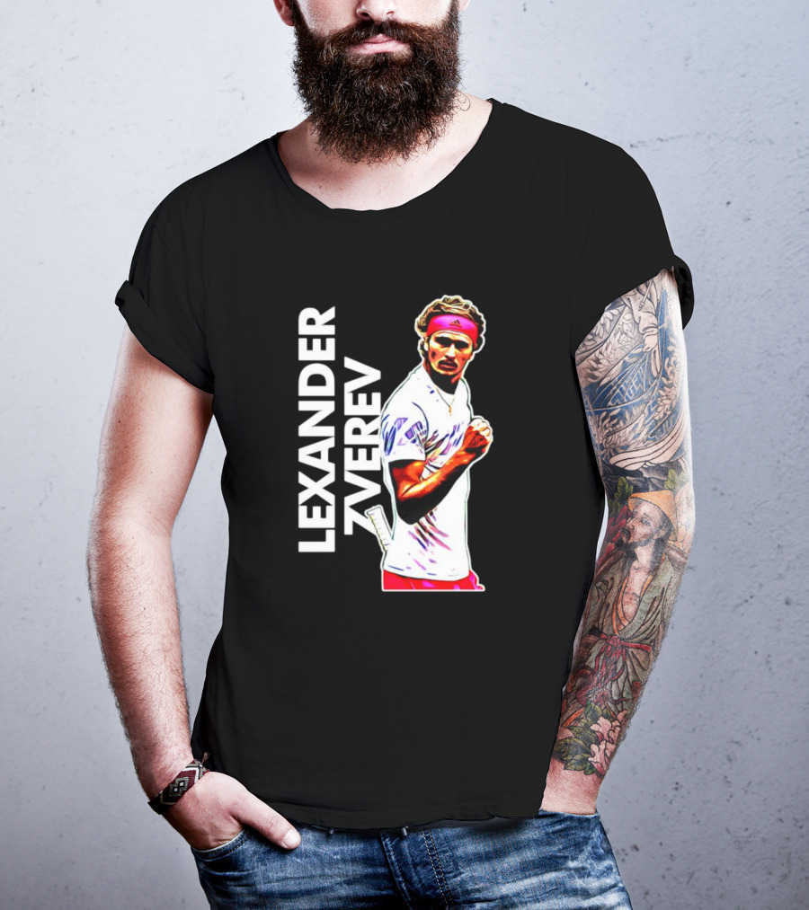Alexander Zverev Tennis Player Vibrant Action Image T-Shirt